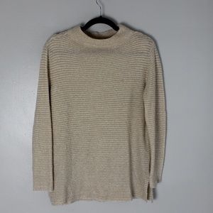 Tan mock-neck sweater